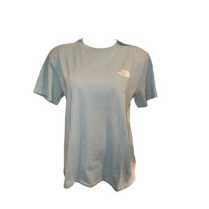 Women's The North Face Short Sleeve Tee S Light Blue White